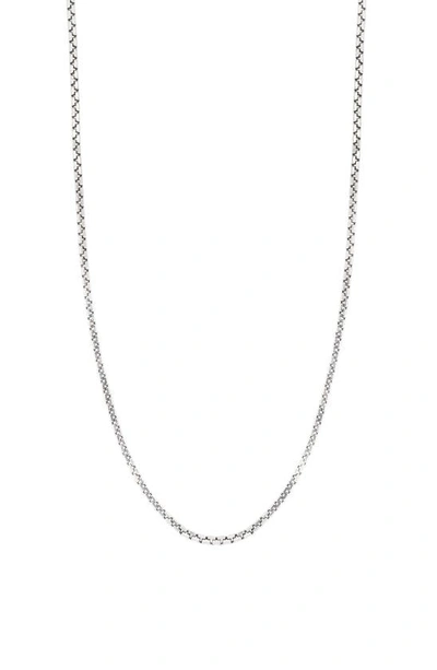 Shop Bony Levy 14k Gold Box Chain Necklace In White Gold