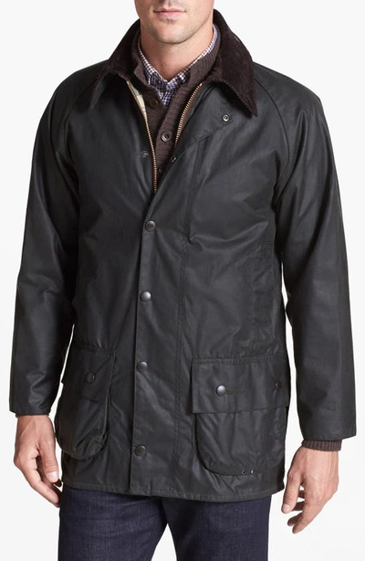 Shop Barbour 'beaufort' Regular Fit Weatherproof Waxed Jacket In Sage