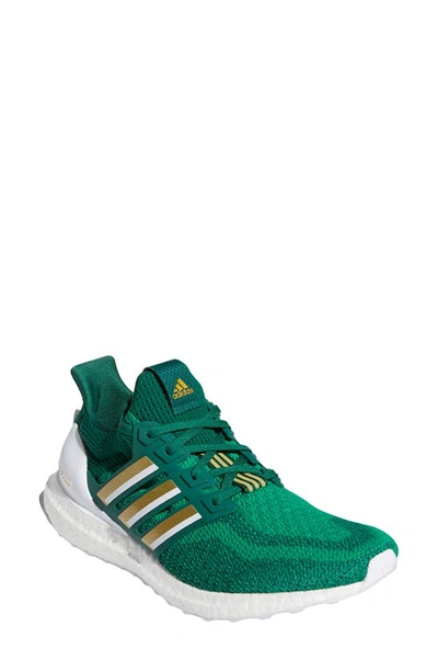 Shop Adidas Originals Ultraboost Dna Running Shoe In Dark Green/ Gold/ White