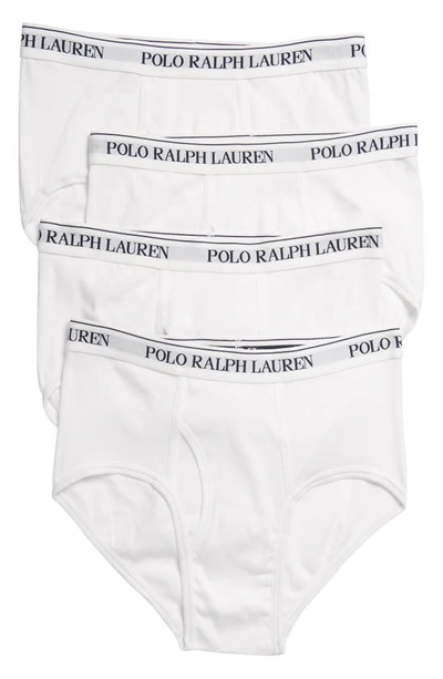 Shop Polo Ralph Lauren 4-pack Cotton Briefs In White