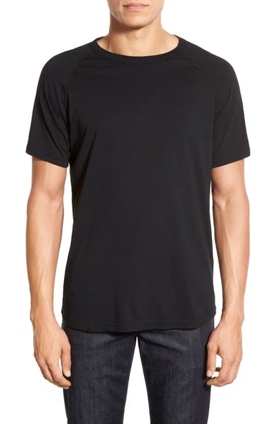 Shop Reigning Champ Jersey Raglan Crewneck T-shirt In Black