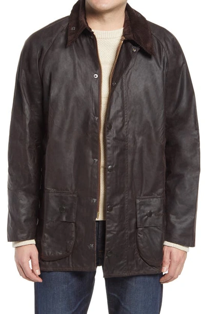 Shop Barbour Beaufort Water Resistant Waxed Cotton Jacket In Rustic