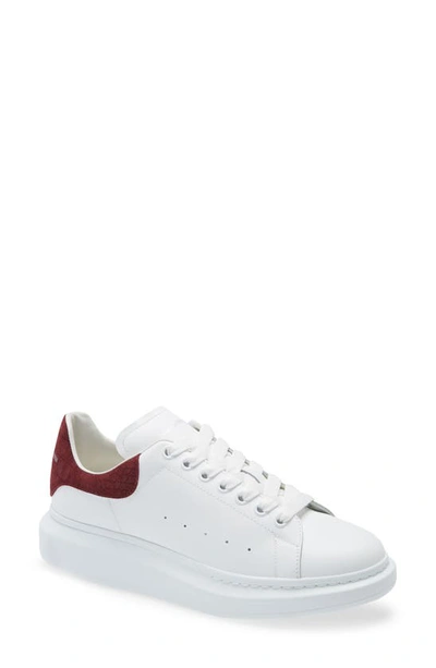 Shop Alexander Mcqueen Oversize Sneaker In White/ Burgundy