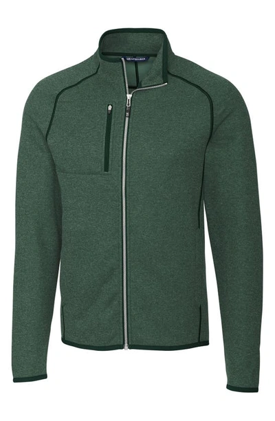 Cutter & Buck Mainsail Sweater-knit Mens Full Zip Jacket In Green