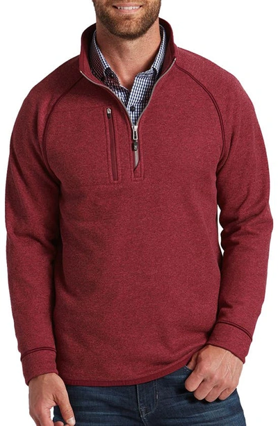 Shop Cutter & Buck Mainsail Half Zip Pullover In Cardinal Red Heather