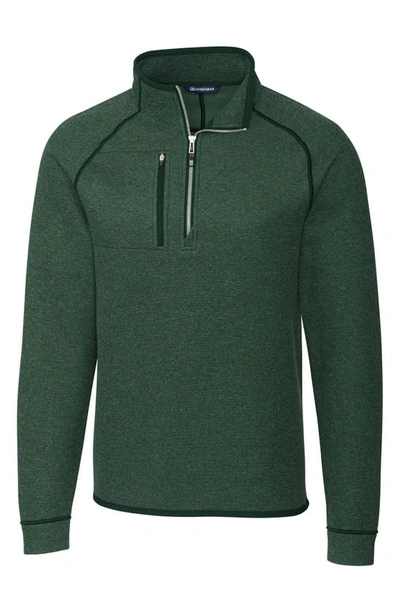 Shop Cutter & Buck Mainsail Half Zip Pullover In Hunter Heather