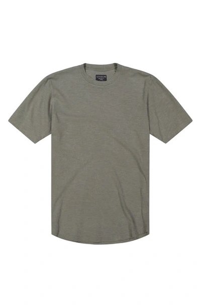Shop Goodlife Scallop Short Sleeve T-shirt In Olive Night
