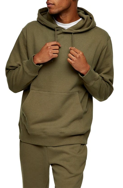 Hoodie In Dark Khaki green In Khaki olive