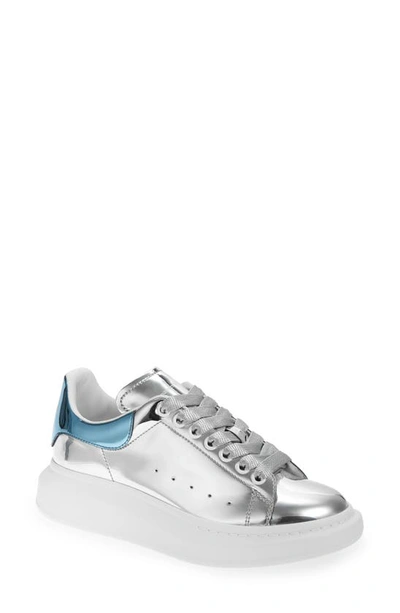 Shop Alexander Mcqueen Oversize Sneaker In Blue Silver