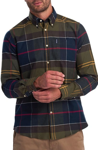 Shop Barbour Trim Fit Tartan Button-down Shirt In Classic Tartan