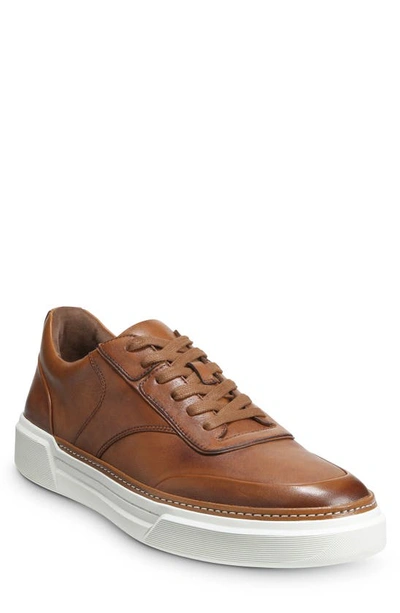 Shop Allen Edmonds Burke Leather Sneaker In Tan Leather