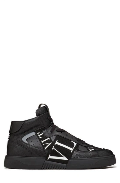 Shop Valentino Vl7n Logo Band High Top Sneaker In Black