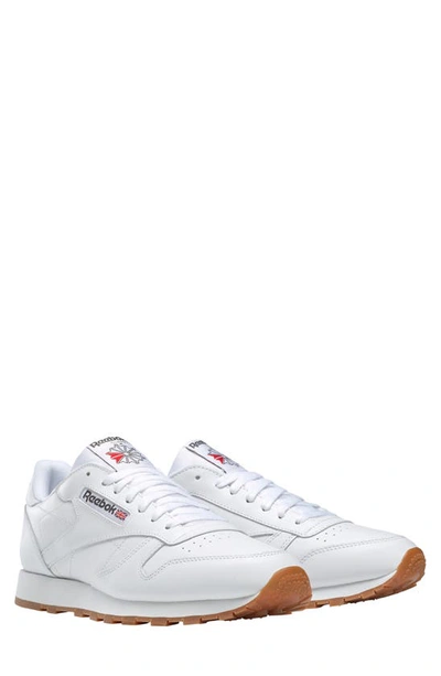 Shop Reebok Classic Leather Sneaker In White/ White/ Gum