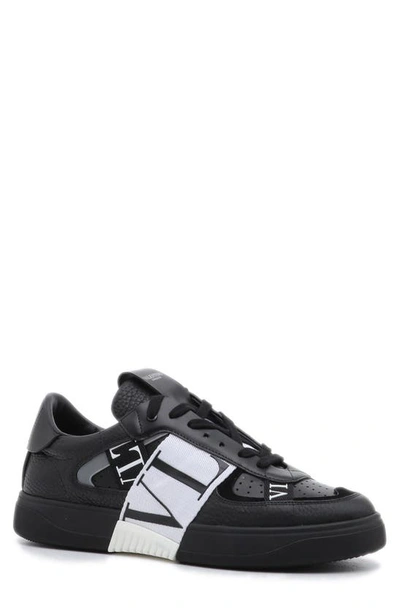 Shop Valentino Sneaker In Black/ White