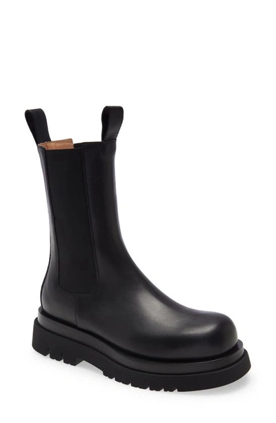 Shop Bottega Veneta The Lug Chelsea Boot In Black