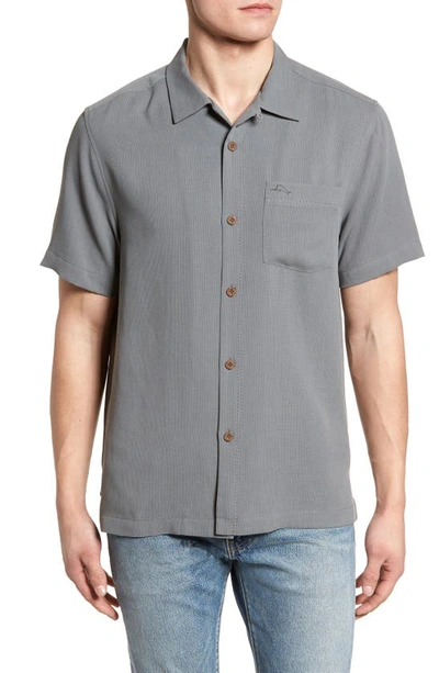 Shop Tommy Bahama Royal Bermuda Standard Fit Silk Blend Camp Shirt In Shadow
