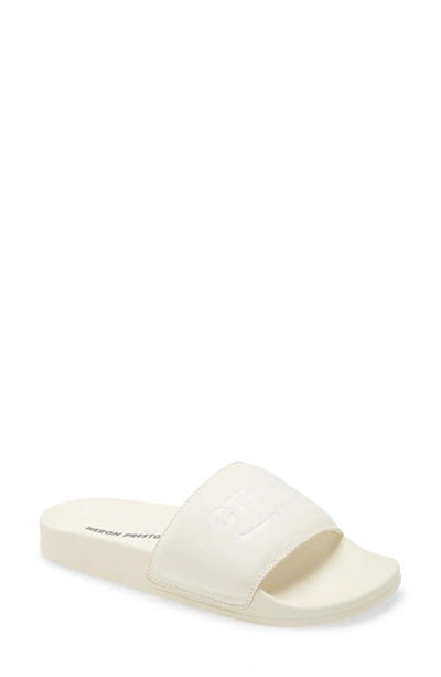 Shop Heron Preston Ctnmb Halo Slide Sandal In White White