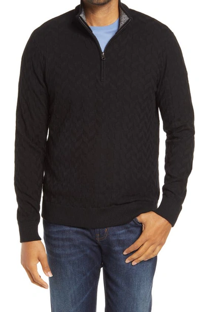 Shop Robert Graham Vasa Quarter Zip Sweater In Black