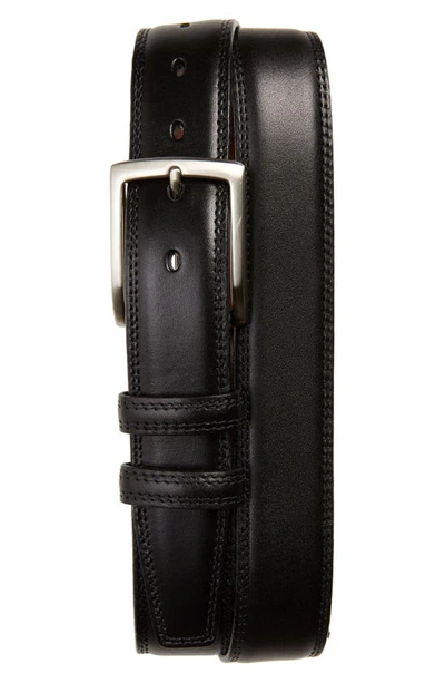 Shop Torino Kipskin Leather Belt In Black