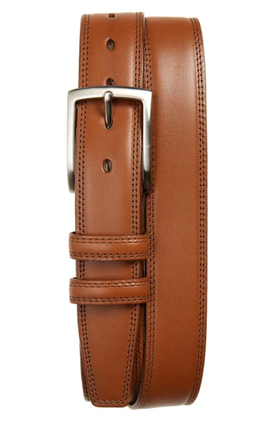 Shop Torino Kipskin Leather Belt In Saddle Tan