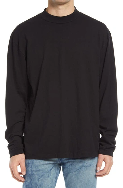 Shop John Elliott 900 Long Sleeve Mock Neck T-shirt In Black
