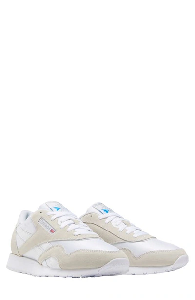 Shop Reebok Classic Nylon Sneaker In White/ White