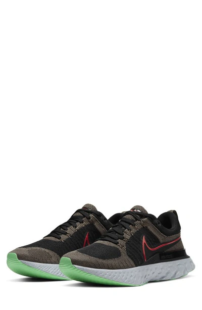 Shop Nike React Infinity Run Flyknit 2 Running Shoe In Ridge Rock/ Red/ Black/ Green