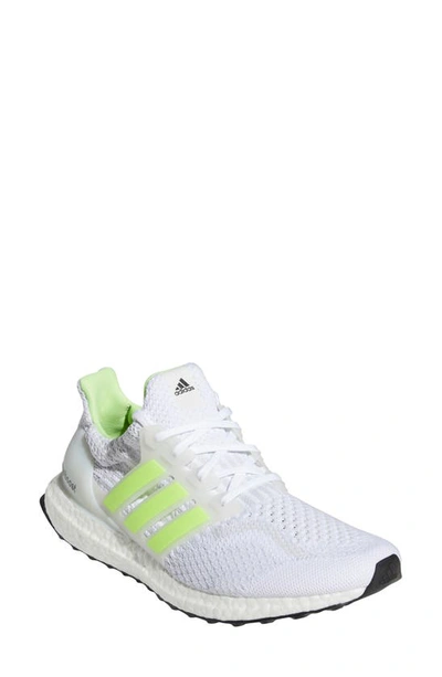 Shop Adidas Originals Ultraboost Dna Running Shoe In White/ Green/ Grey