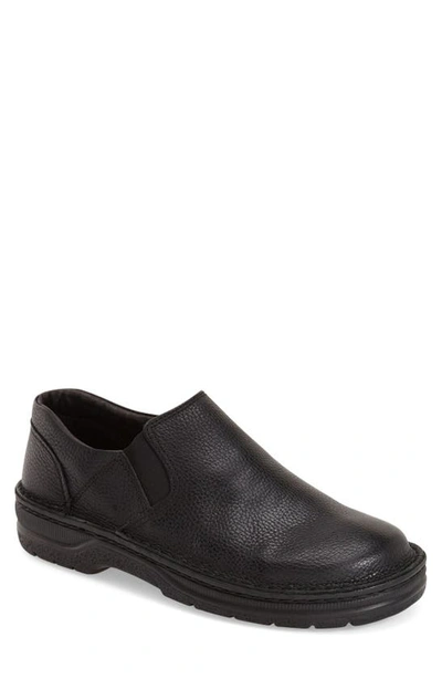 Shop Naot Eiger Slip-on In Textured Black Leather