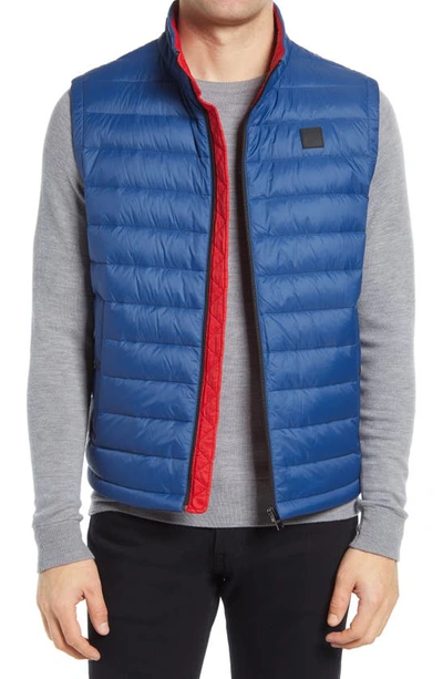 Shop Hugo Boss Chroma Quilted Down Vest In Navy