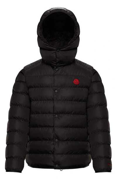 Shop Moncler Born To Protect Project Dabos Water Resistant Down Puffer Coat With Removable Sleeves In Black