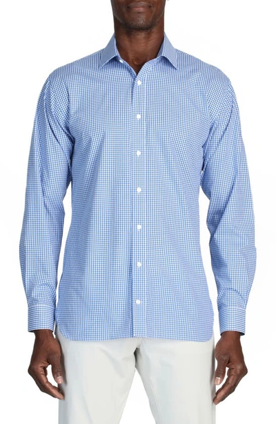 Shop Alton Lane Mason Everyday Check Cotton Button-up Shirt In Blue Gingham