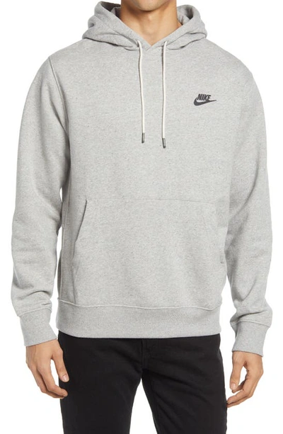 Shop Nike Sportswear Pullover Hoodie In Grey Heather/ Dark Smoke Grey