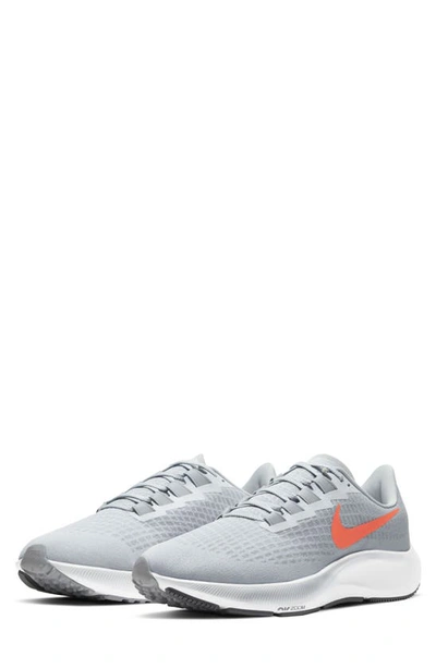 Shop Nike Air Zoom Pegasus 37 Running Shoe In Platinum/ Grey/ Crimson