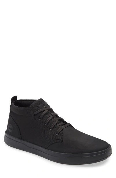 Shop Timberland Davis Square Mid Top Chukka Sneaker In Blackout