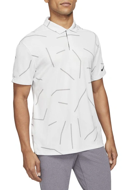 Shop Nike Dri-fit Tiger Woods Golf Polo In Photon Dust/black