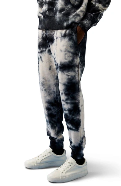 Shop Topman Tie Dye Joggers In Black Multi