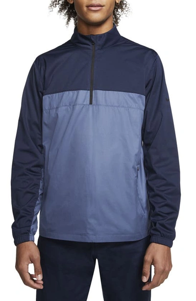 Shop Nike Shield Victory Half-zip Golf Jacket In Obsidian/diffused Blue/black