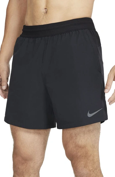 Shop Nike Pro Dri-fit Hybrid Athletic Shorts In Black/iron Grey