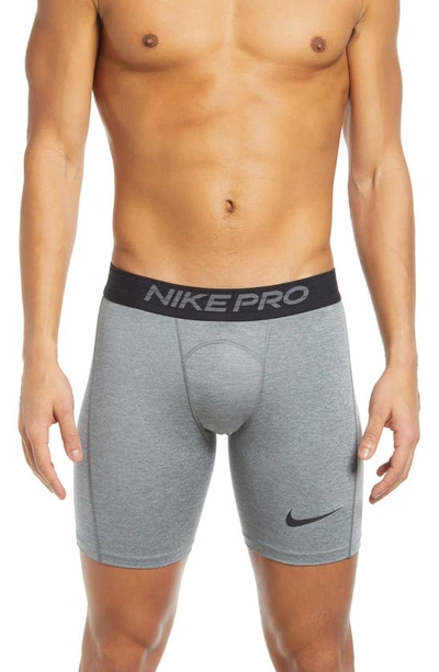Shop Nike Pro Performance Boxer Briefs In Light Smoke
