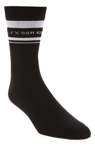 Shop Alyx Stripe Logo Socks In Black