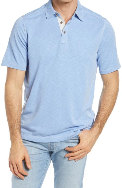 Shop Johnston & Murphy Polo In Light Blue