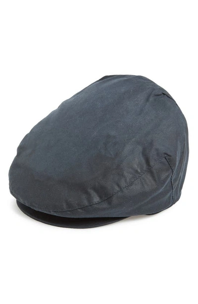 Shop Barbour Waxed Cotton Driving Cap In Navy