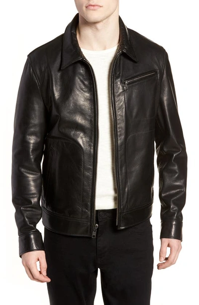 Schott Waxy Leather Jacket In Black | ModeSens
