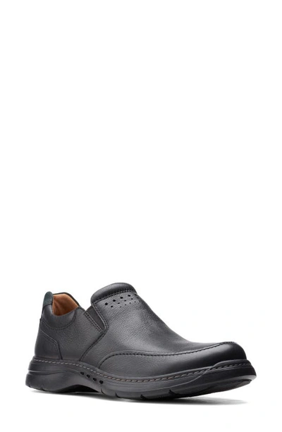 Shop Clarksr Clarks(r) Brawley Loafer In Black Tumbled Leather
