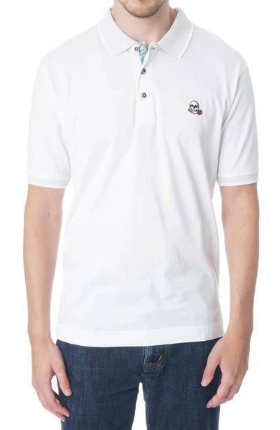 Shop Robert Graham Archie Short Sleeve Polo In White