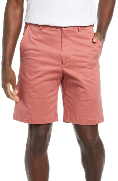 Shop Vintage Classic Flat Front Chino Shorts In Charleston Brick