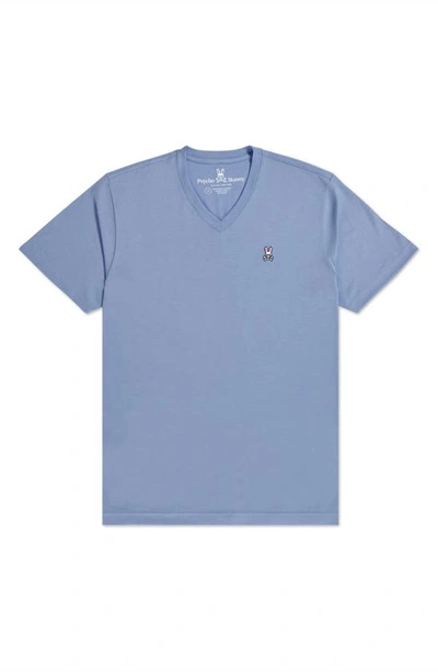 Shop Psycho Bunny Classic V-neck Shirt In Lapis Blue