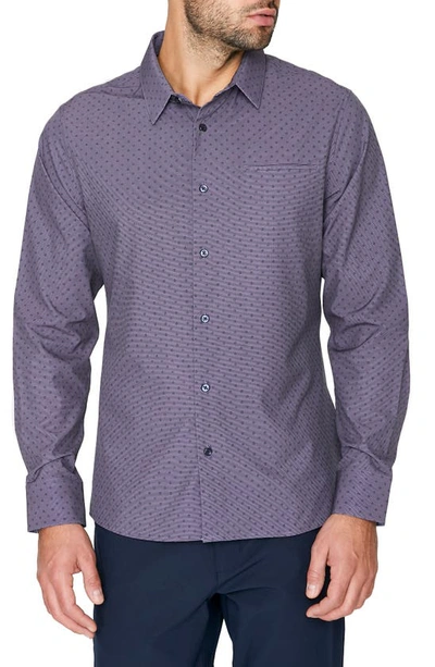 Shop 7 Diamonds Picture This Slim Fit Stretch Print Button-up Shirt In Dusty Rose