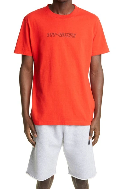 Shop Off-white Pascal Painting Cotton Graphic Tee In Fiery Red